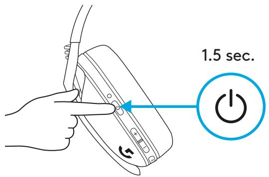 LOGITECH G435 - Mise sous tension et horstension - 1