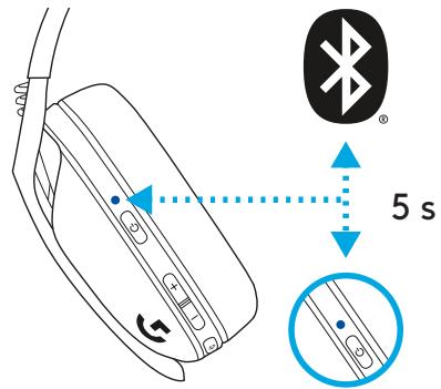 LOGITECH G435 - التبديل من اتصال LIGHTSPEED إلى اتصال Bluetooth والعكس - 3