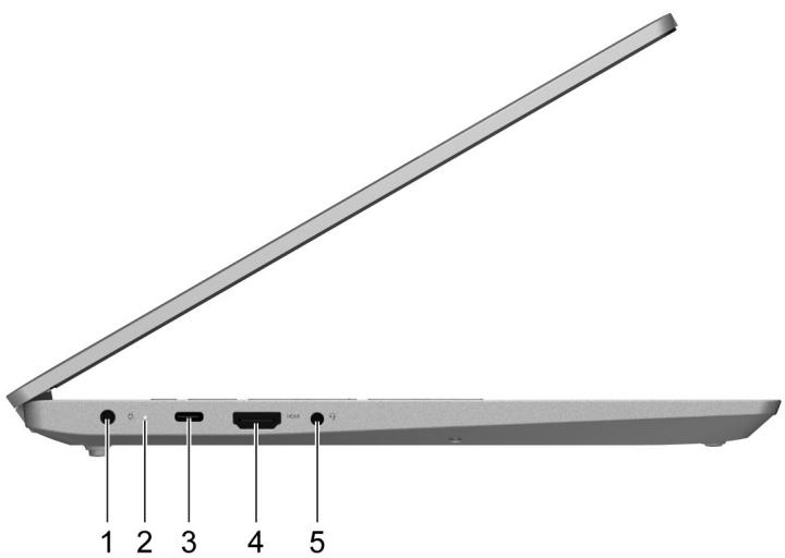 LENOVO IdeaPad 5 15ARE05 - Vue du côté gauche - 2