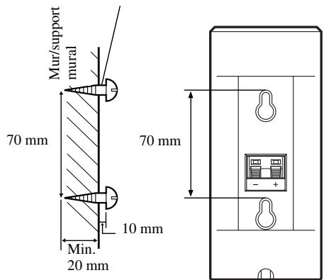 YAMAHA DVX-S80 - Montage des enceintes avant et arrière sur un mur - 1