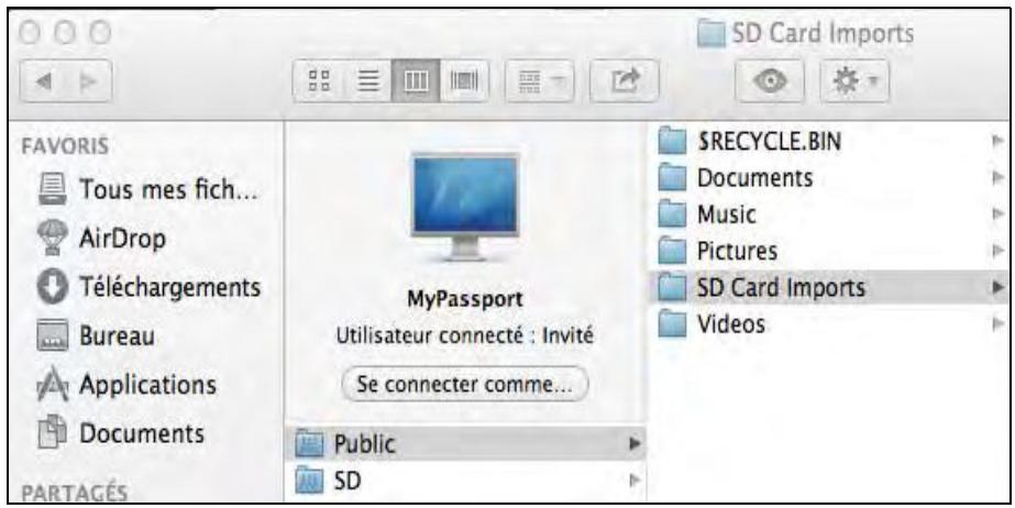 WESTERN DIGITAL MY PASSEPORT WIRELESS 2TO - Affichage du contenu importé depuis une carte SD - 2