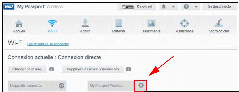 WESTERN DIGITAL MY PASSEPORT WIRELESS 2TO - Affichage ou modification des paramètres wi-fi avancés du disque dur - 1