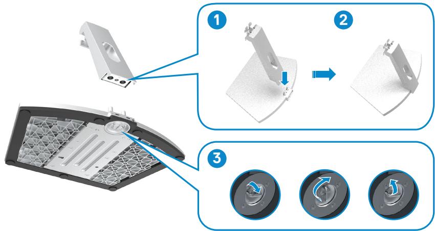 DELL PCS2421H - Pour fixer le socle du moniteur : - 1