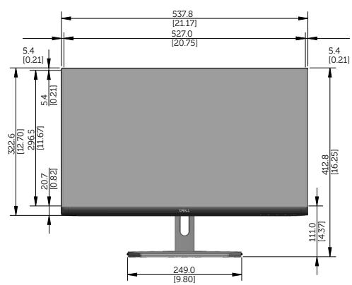 DELL PCS2421H - Dimensions hors tout - 1