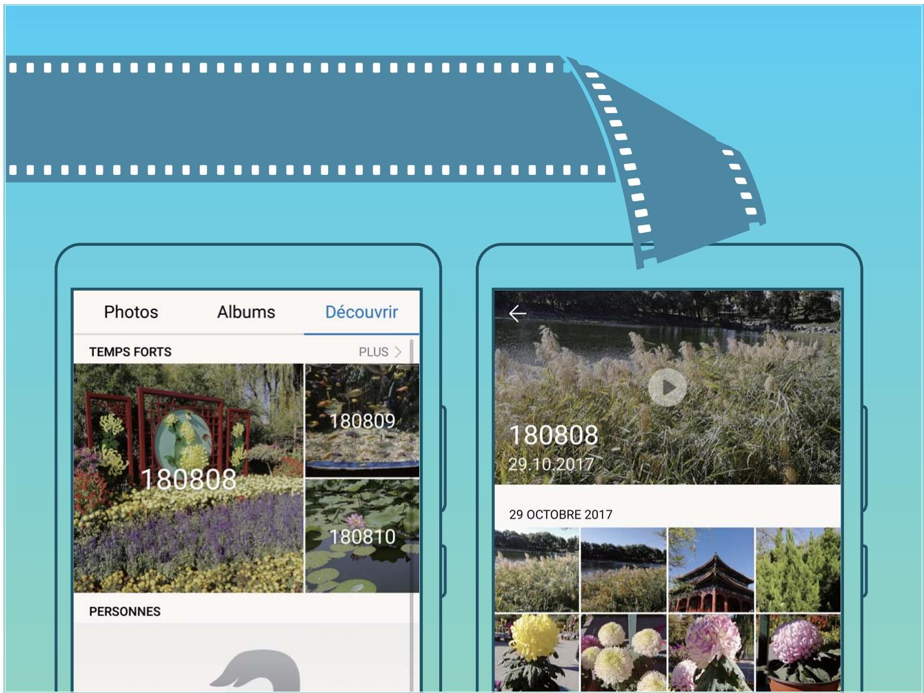 HONOR PLAY PURPLE 6460 - Temps forts : transformer des photos en une video personnalisée - 1