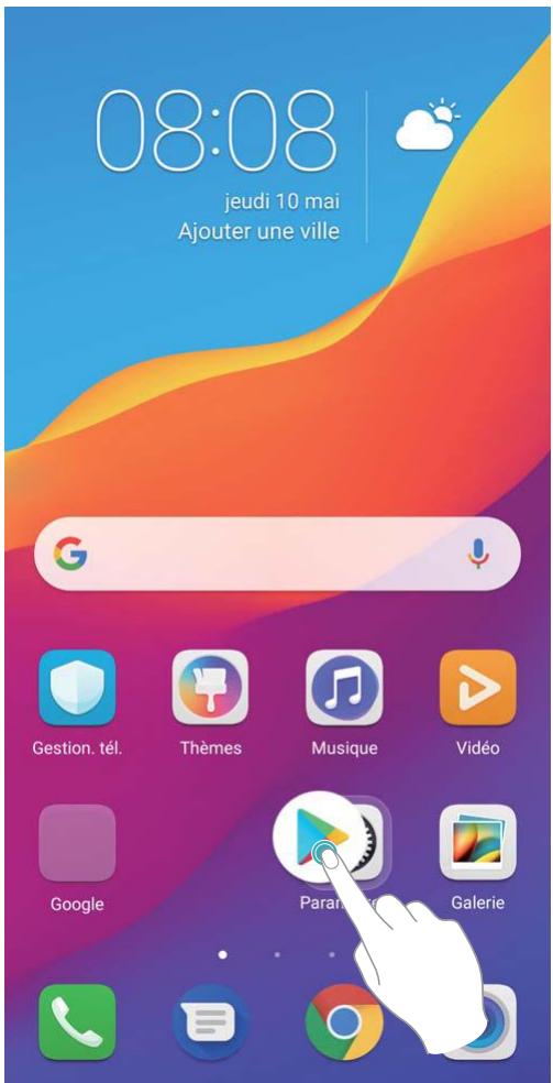 HONOR PLAY PURPLE 6460 - Gestion des icones de l'écran d'accueil - 1