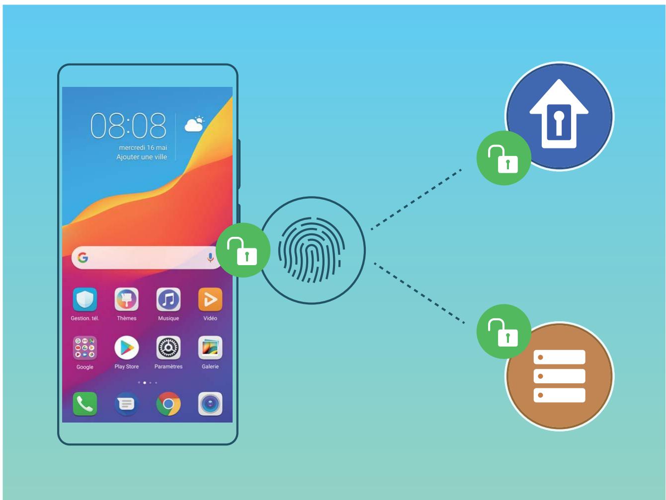 HONOR PLAY PURPLE 6460 - Reconnaisance d'empreinte digitale : profitez d'une navigation plus rapide et d'une sécurité renforcée - 1