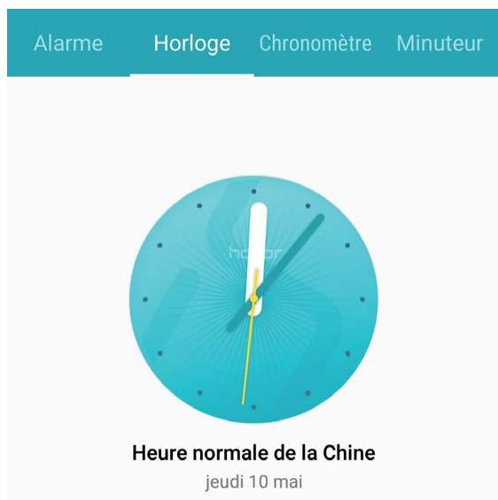 HONOR PLAY PURPLE 6460 - Utiliser l'application Horloge - 1