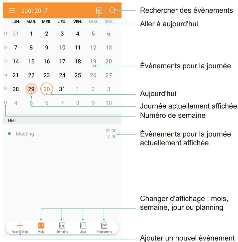 HONOR PLAY PURPLE 6460 - Naviguer dans Agenda - 1