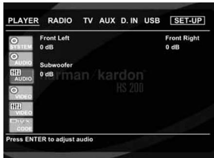 HARMAN KARDON HS 200 BLANC - Réglages Systeme - 5