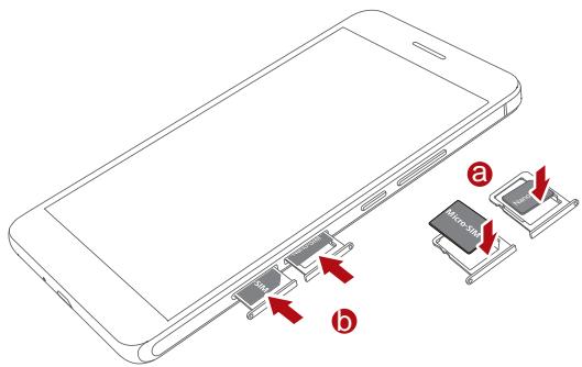 HONOR 6+ BLANC - Insertion de la carte micro SIM et nano SIM - 4