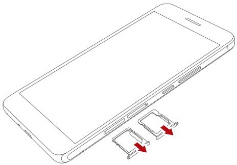 HONOR 6+ BLANC - Insertion de la carte micro SIM et nano SIM - 3