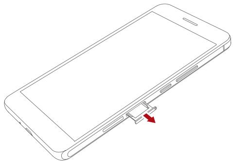 HONOR 6+ BLANC - Insertion d'une carte microSD - 3