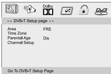 MUSE M-110TVDC - «page de reglage du dvb-t» - 1