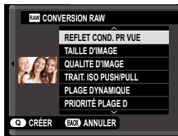 FUJIFILM X-TS - Enregistrement des images RAW au format JPEG - 1