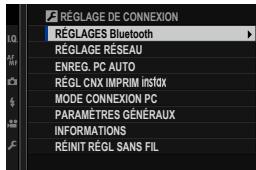 FUJIFILM X-TS - RÉGLAGE DE CONNEXION - 1