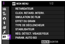 FUJIFILM X-TS - MON MENU - 1