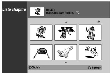 LG RC 7000 ARGENT - Utilisation du menu liste chapitre - 1