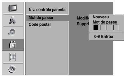 LG RC 7000 ARGENT - Réglage mot de passe - 1