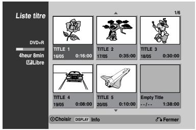 LG RC 7000 ARGENT - Appuyez sur DISC menu/list pour afficher le menulistetitre - 1