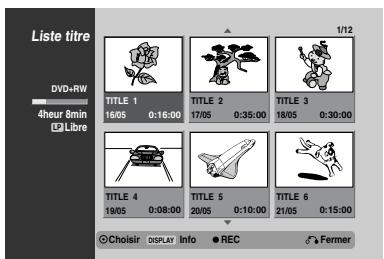 LG RC 7000 ARGENT - Appuyez sur DISC menu/list pour afficher le MENU nombretitre - 1