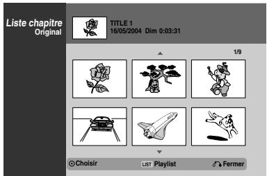 LG RC 7000 ARGENT - Utilisation du menu liste chapitre-original - 2