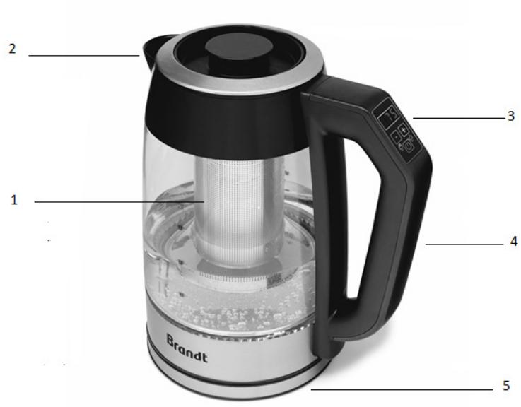 BRANDT TH1700EV - Description de la théière - 1