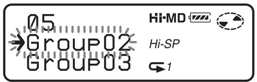 SONY MZ-NH700 - Déplacement d'une piste d'un disque avec réglages de groupe - 2