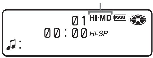 SONY MZ-NH700 - Confirmation du mode de fonctionnement. - 1