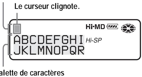 SONY MZ-NH700 - Nombre maximum de caractères pouvant être saisis par disque - 1