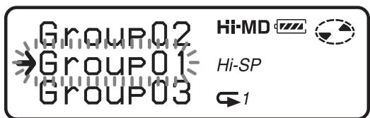 SONY MZ-NH700 - Modification de l'ordre d'un groupe sur un disque - 1