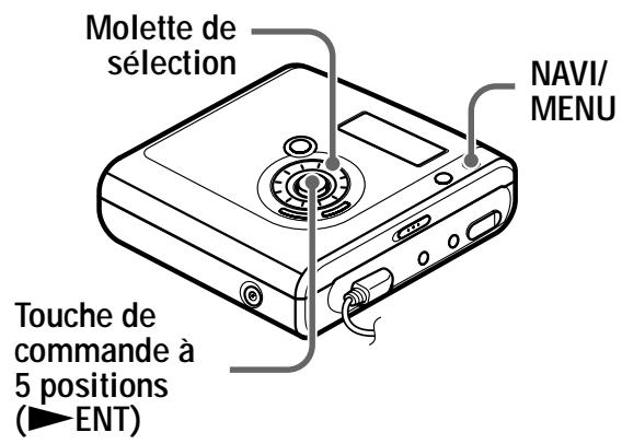 SONY MZ-NH700 - Modification du sens de défilement de la fenêtre d'affichage - 1