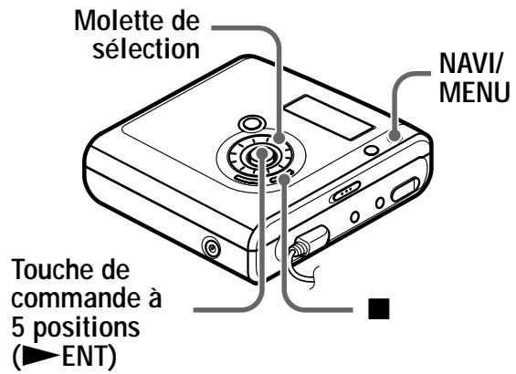 SONY MZ-NH700 - Recherche d'une piste (search) - 1