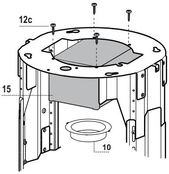FABER RONDA 370 BLANCHE - PREPARATION DU TREILLIS POUR LE BRANCHEMENT DE LA HOTTE EN VERSION FILTRANTE - 2