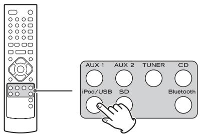 TEAC CR-H206I-S - Appuyez sur la touche ipod/usb de la télécommande. - 1