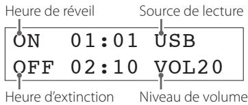 TEAC CR-H206I-S - Avec les touches de défilament ( / ), réglez la valeur des heures de l'heure d'extinction et appuyez sur la touche ENTER. - 4
