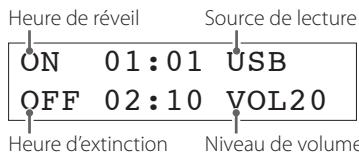 TEAC CR-H206I-S - Avec les touches de défilament (/), réglez la valeur des minutes de l'heure de réveil et appuyez sur la touche ENTER. - 2