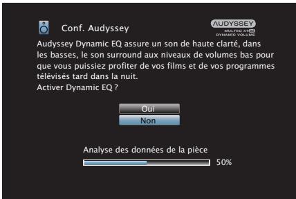 DENON AVRX6400H - Effectuez le paramétrage de audyssey dynamic EQ® et audyssey dynamic volume®. - 1