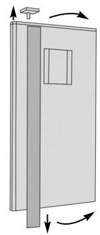 DE DIETRICH DKP 837 B NOIR LAQUE - Inversion du sens d'ouverture des portes - 2
