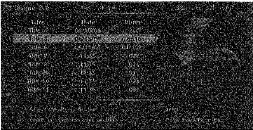PACKARD EASY HDD RECORDER 80 - Listedestituesurledisquedur - 1