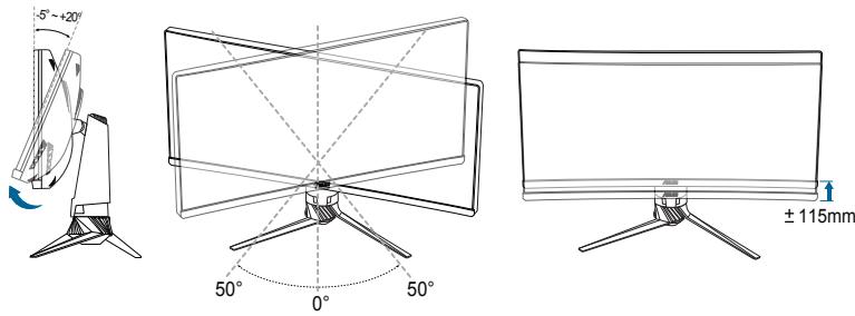 ASUS PG3480 - Réglage du moniteur - 1