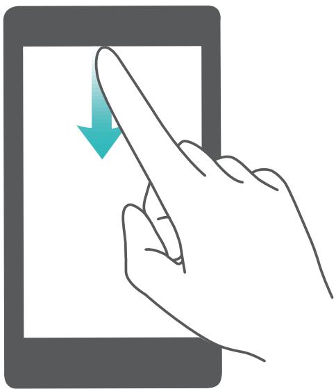 HONOR Smartphone10 LITE BLUE - Ouvrir le panneau de notifications pour obtenir des informations importantes - 1