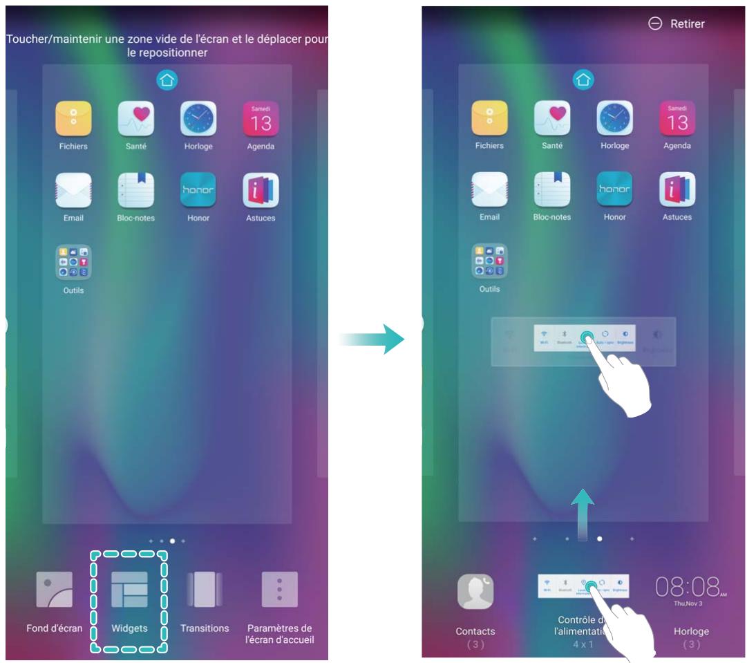 HONOR Smartphone10 LITE BLUE - Gérer les widgets de votre écran d'accueil - 1