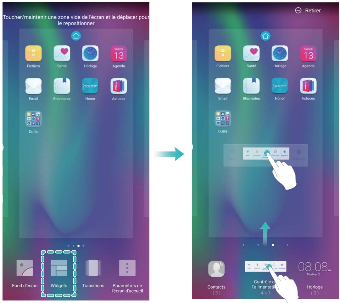 HONOR Smartphone10 LITE BLUE - Gérer les widgets de votre écran d'accueil - 1
