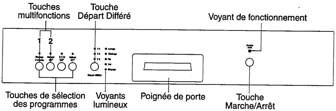 ARTHUR MARTIN ASF 2648 BLANC - Le bandeau de commandes - 1