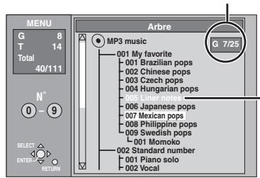 PANASONIC DMR-E500H - Appuyez sur [▶] pendant qu'une plaque est mise en valeur sur l'affichage de l'écran arborescent. - 1