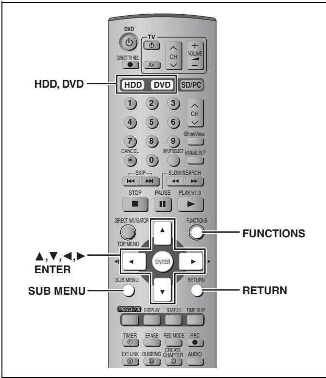 PANASONIC DMR-E500H - Opérations possibles sur les chapitres - 1