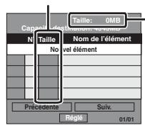 PANASONIC DMR-E500H - Taille de chaque objet enregistré - 1