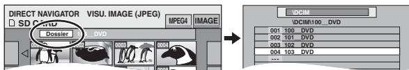 PANASONIC DMR-E500H - Pour sélectionner les images d'un autre dossier - 1