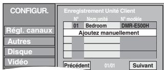 PANASONIC DMR-E500H - Sur l'appareil qui doit servir de serveur - 1